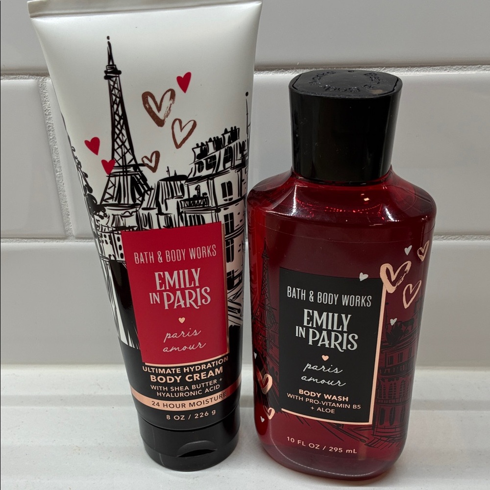 NWT! BBW Emily in Paris Paris Amour Body Wash and Cream